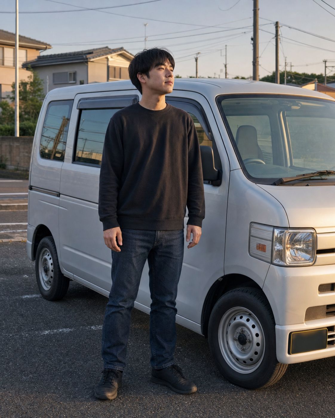 私服のドライバー（生成した仮画像）